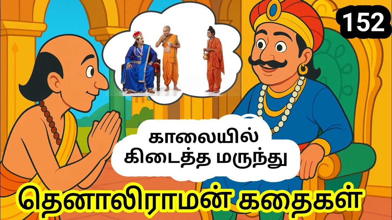 தெனாலிராமன் கதைகள் 152 | காலையில் கிடைத்த மருந்து | Tenali Raman Tamil Moral Story