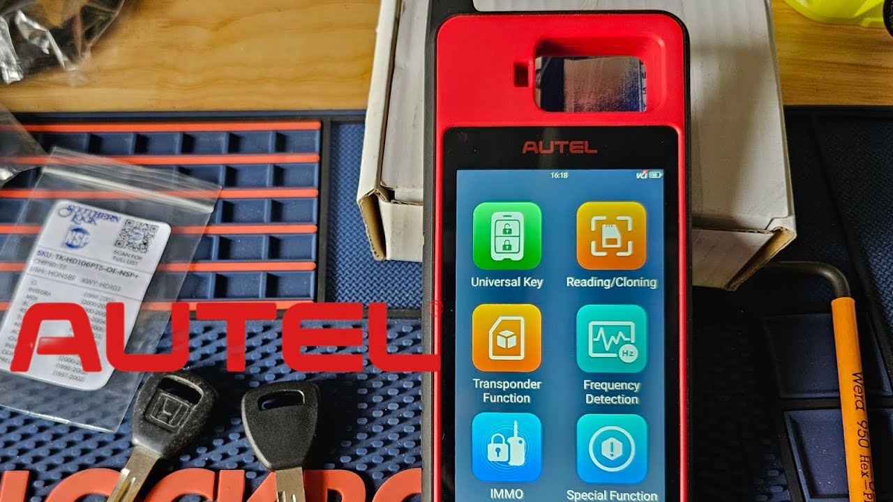 Клонирование транспондера автомобиля Autel KM100