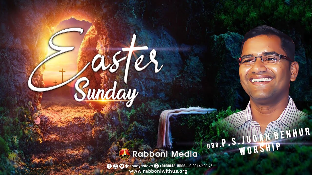 Worship Bro.P.S.Judah Benhur | EASTER SUNDAY SERVICE | RABBONI MEDIA |