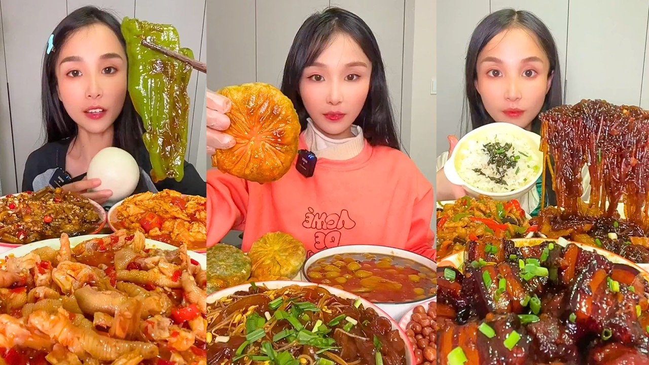 Insane Chinese Takeout Mukbang | Spicy Noodles, Rice Rolls & Crunchy Chicken ASMR #443