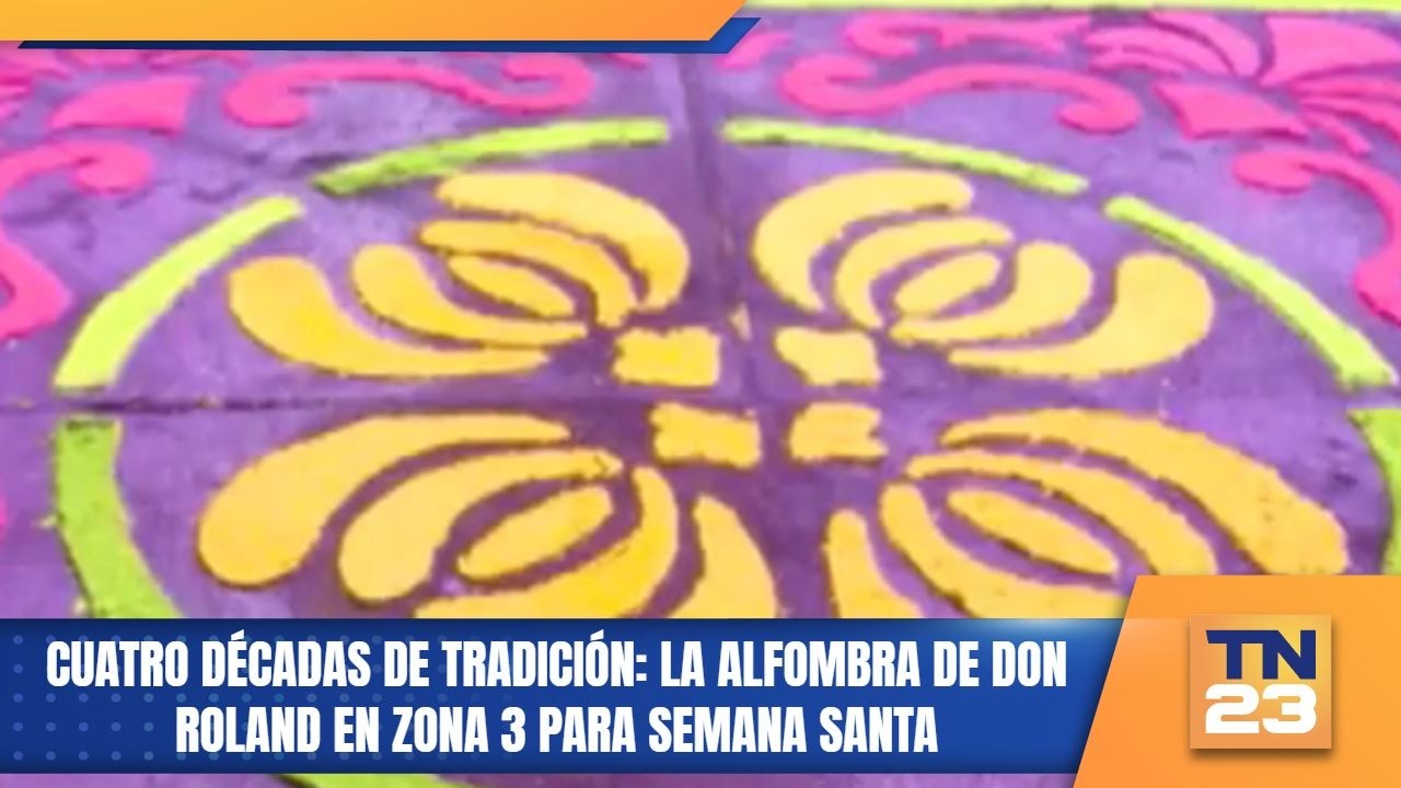 Cuatro décadas de tradición: la alfombra de Don Roland en zona 3 para Semana Santa