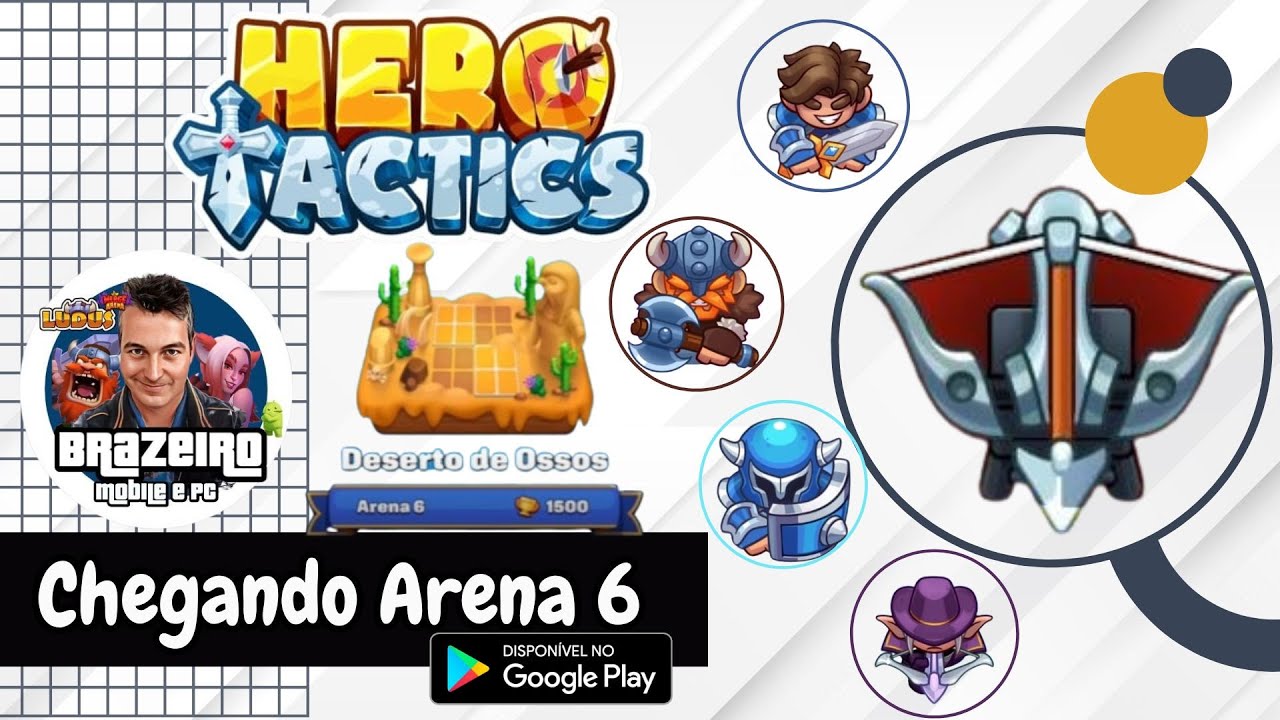 ⚔ Hero Tactics: Chegando na Arena 6 #RPG de Tabuleiro - Gameplay de #android #herotactics