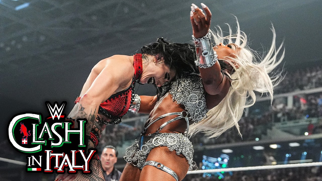 Rhea Ripley против Jade Cargill | Матч за женский титул WWE: Лучшие моменты WWE Clash in Italy 2026