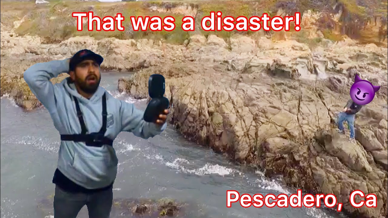 Rock fishing the Pescadero Cliffs | Fishing line tangles my drone mid-air!
