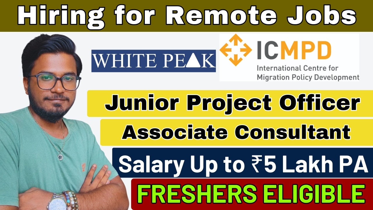 New Research & Development Jobs 2026 | Work from Home | International NGO | Freshers Eligible