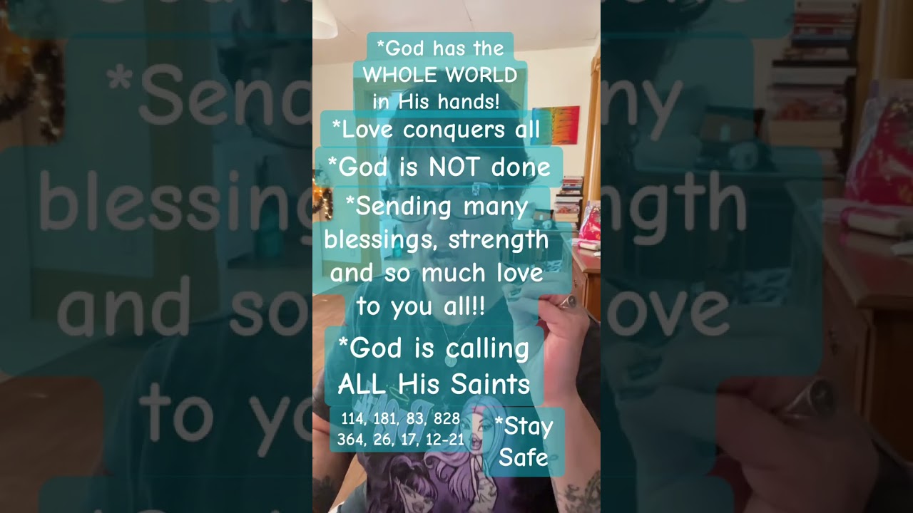 God has the WHOLE WORLD in His hands