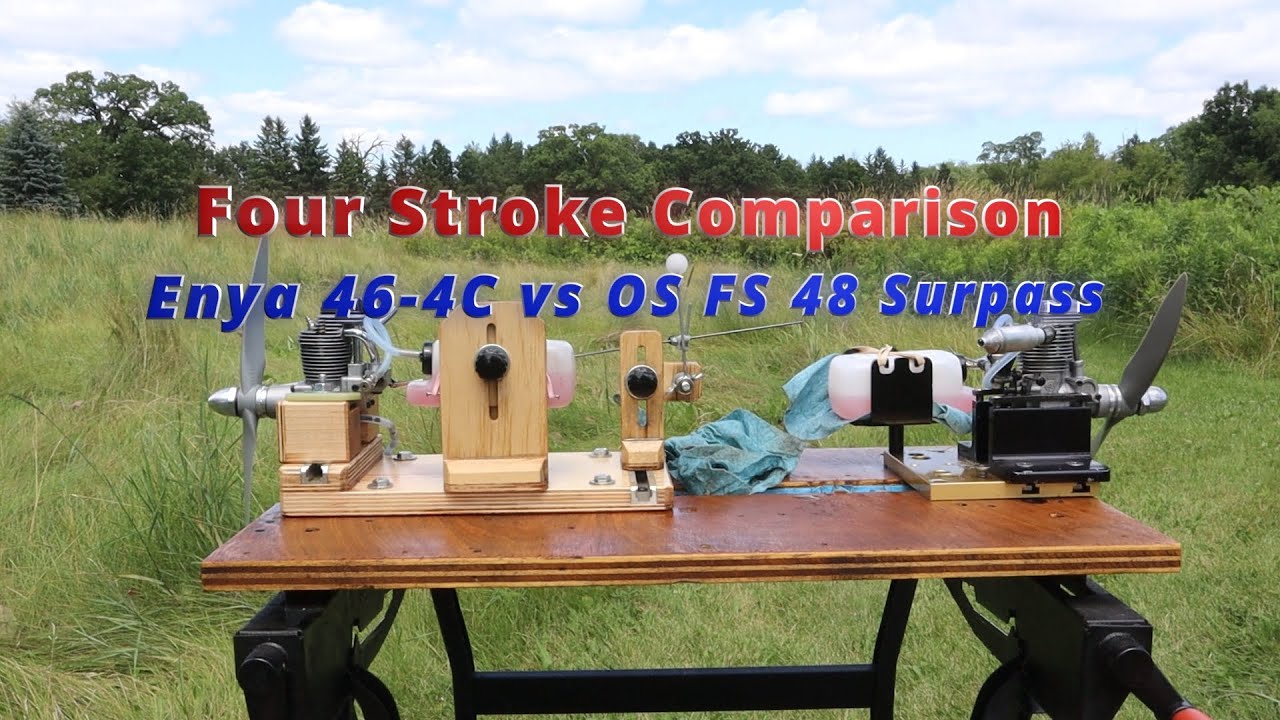 Four Stroke Comparison Enya 46-4C vs OS FS 48 Surpass