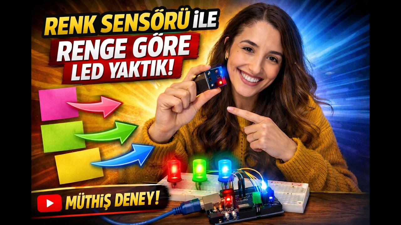 Renk Sensörü ile Renge Göre LED Yaktık! | Arduino Projesi