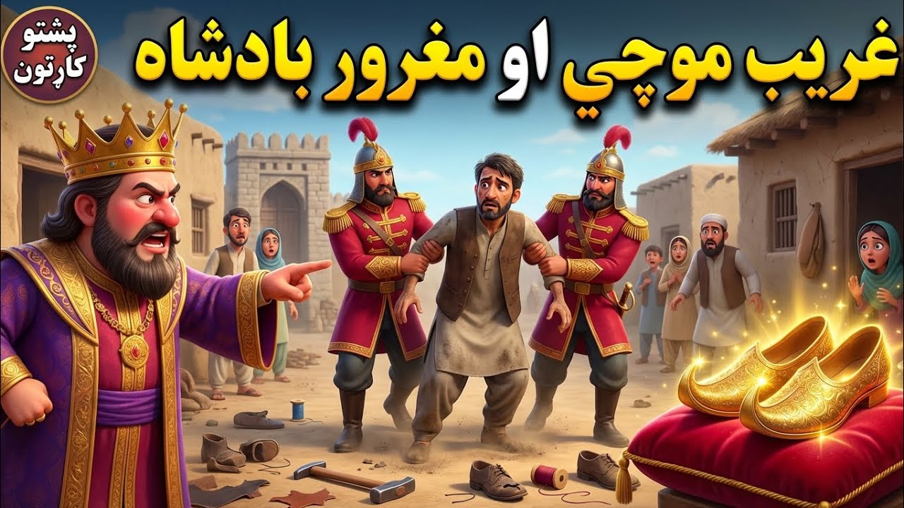 Pashto Cartoon Story |  غریب موچي او مغرور بادشاه | The Poor Cobbler & the Proud King