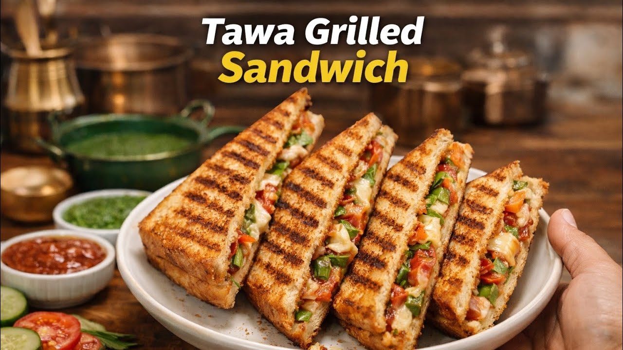 Ultimate Veg  Tawa Grilled Sandwich 🥪 |वेज ग्रिल्ड सैंडविच|#food #recipe 