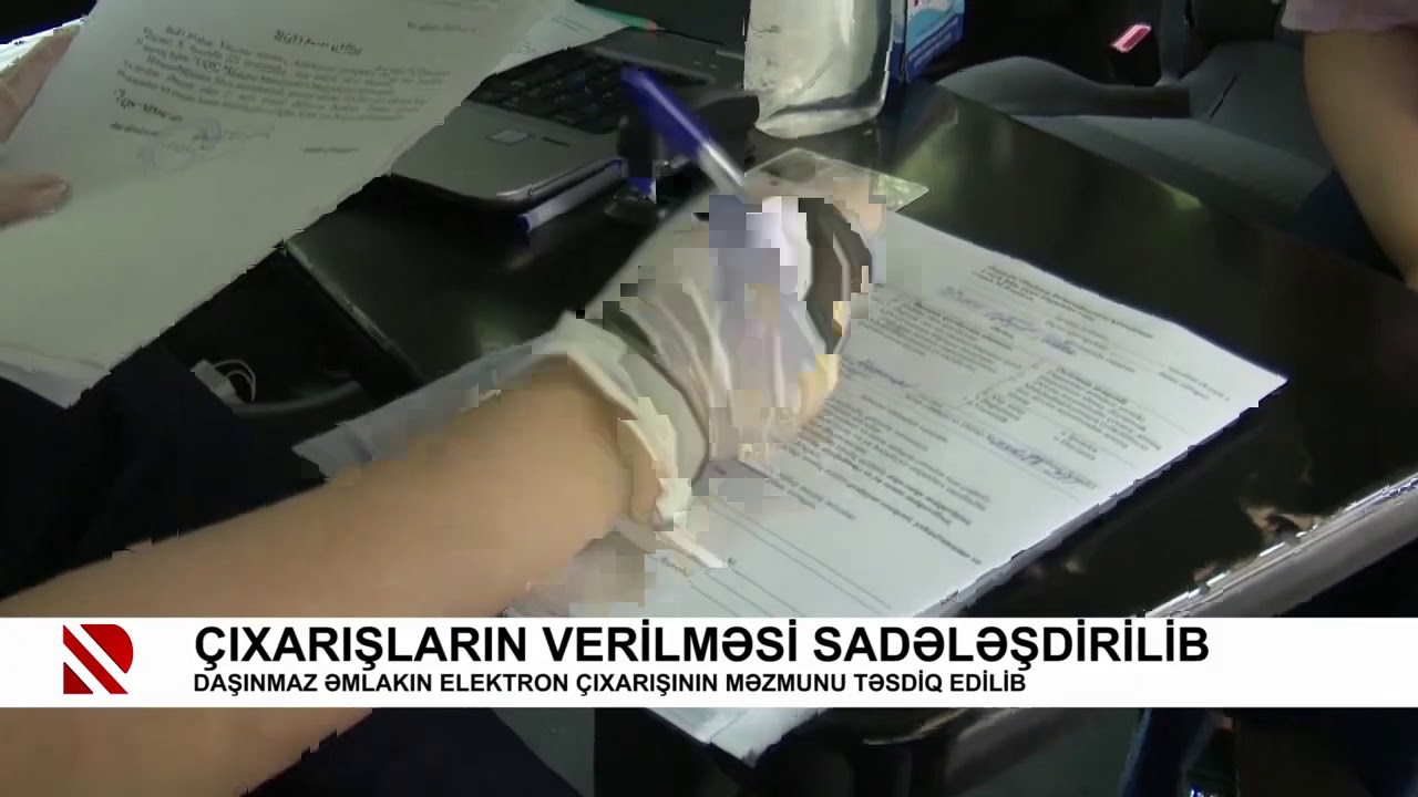 Əmlakın dövlət reyestrindən elektron çıxarış”ın məzmunu haqqında RealTV-nin reportajı