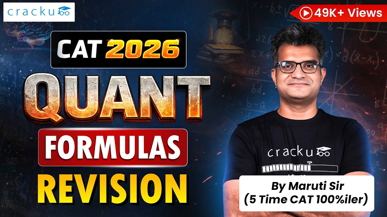 CAT 2026 Quant Formula Revision by Maruti sir | CAT Formulas Revision | CAT QA Formulas