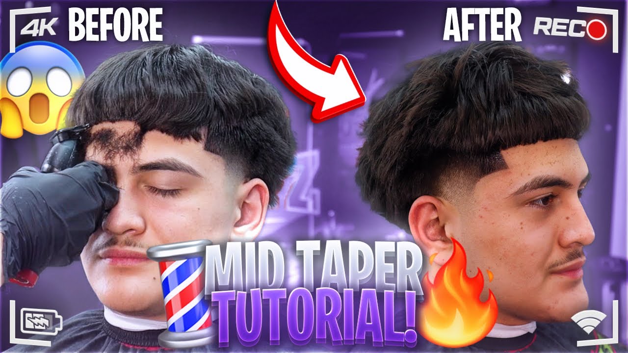 Step By Step Mid Taper Tutorial W Line Up!! 😱(Haircut Tutorial)💈