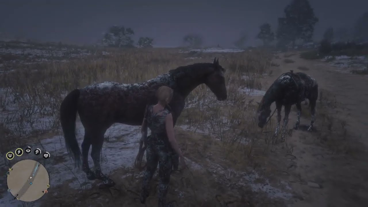 My first time in RDR2 and I find a beautiful horse in the wild! #reddeadredemption 