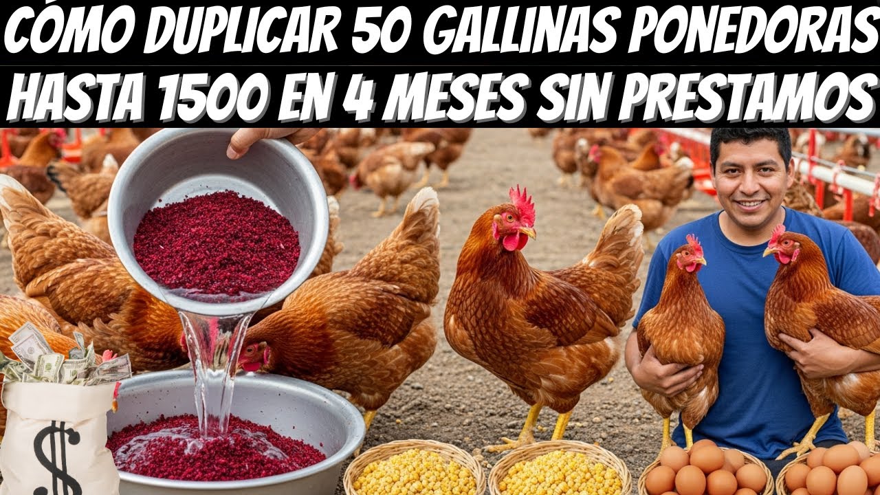 Cómo DUPLICAR 50 gallinas ponedoras hasta 1500 en 4 meses sin préstamos Mi experiencia DEFINITIVA 1