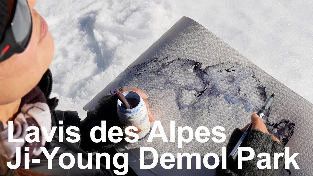 Lavis des Alpes Ji-Young Demol Park culture peinture aquarelle massif du Mont-Blanc Editions Gl&eacute;nat