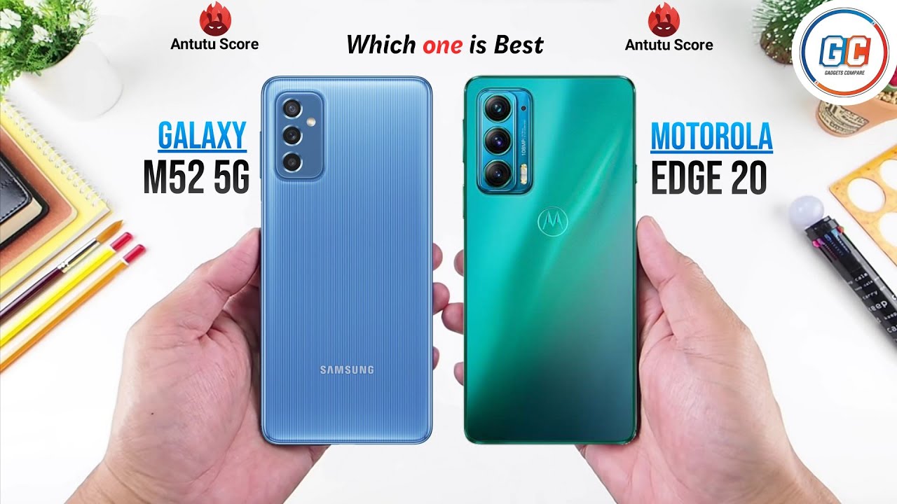 Samsung Galaxy M52 5G vs Motorola Edge 20 || Full Comparison ⚡ Which one is Best.