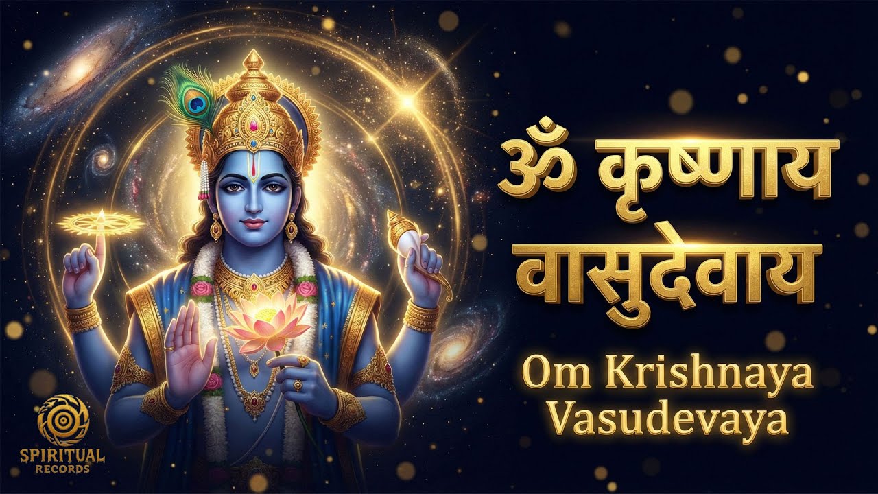 🌼 Krishna Meditation Mantra 2025 | Om Krishnaya Vasudevaya Haraye Paramatmane | Remove Negativity 🙏