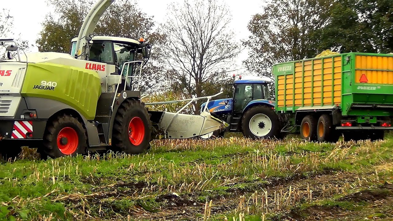 Mais hakselen met Claas Jaguar 940 Dynamic Power - Loonbedrijf Fikkert Wijster (2014)