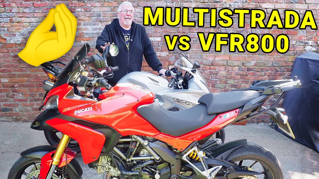 Ducati Multistrada vs Honda VFR800 - Adventure Bike vs Tourer Comparison, Review & Road Test