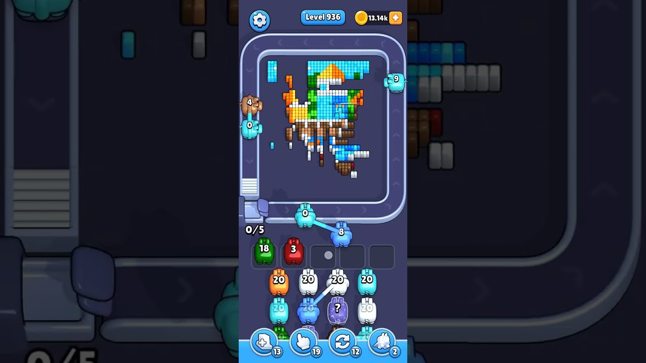 Pixel Flow Level 936 Solution No Commentary 