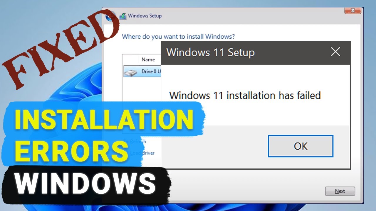 ☑️ Windows 11 Installation Errors and How to Fix Them