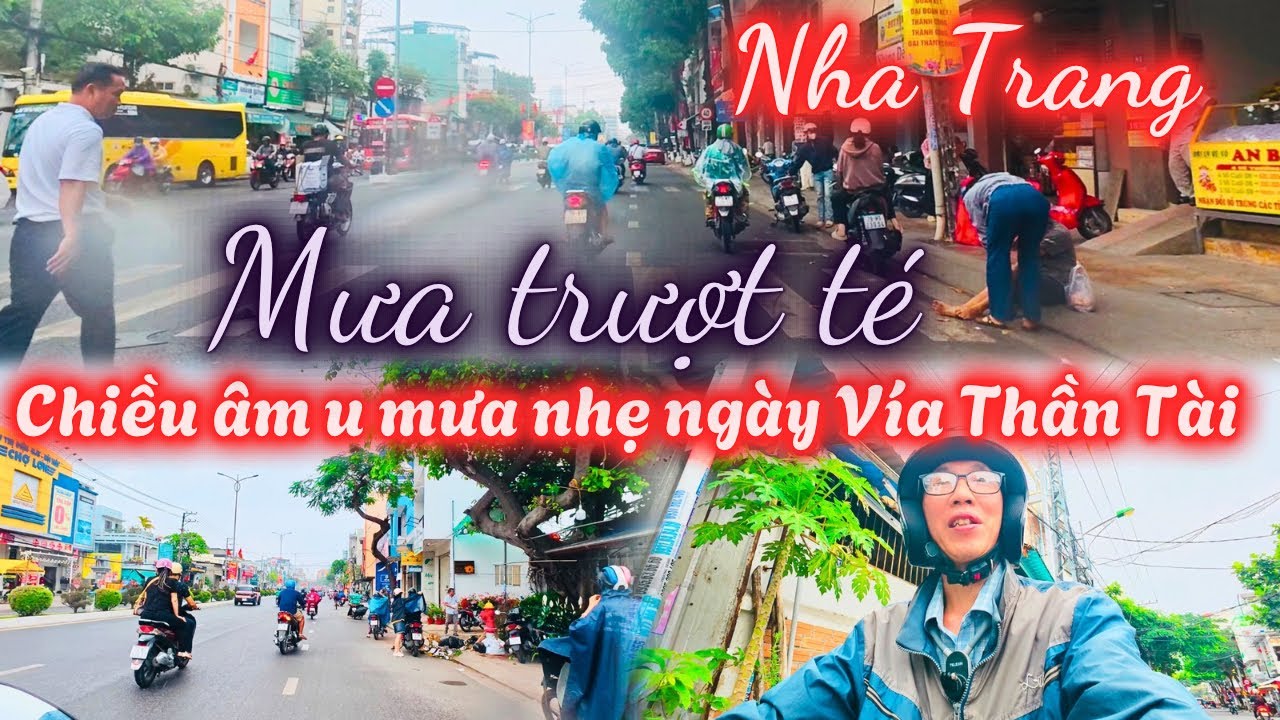 Chiều âm u mưa nhẹ ngày vía Thần Tài, mùng 10 | Đường Mưa trơn trượt té nhào , may mà  không sao 