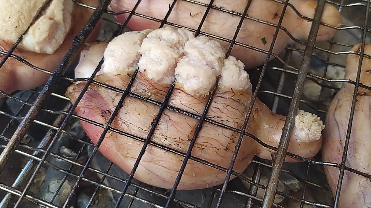 GRILLED MOUTON TESTICLES COOKING WHOLE | LAMB BALLS