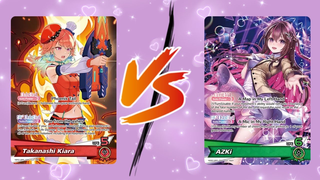 Hololive Card Game: Takanashi Kiara vs AZKi [BP01]