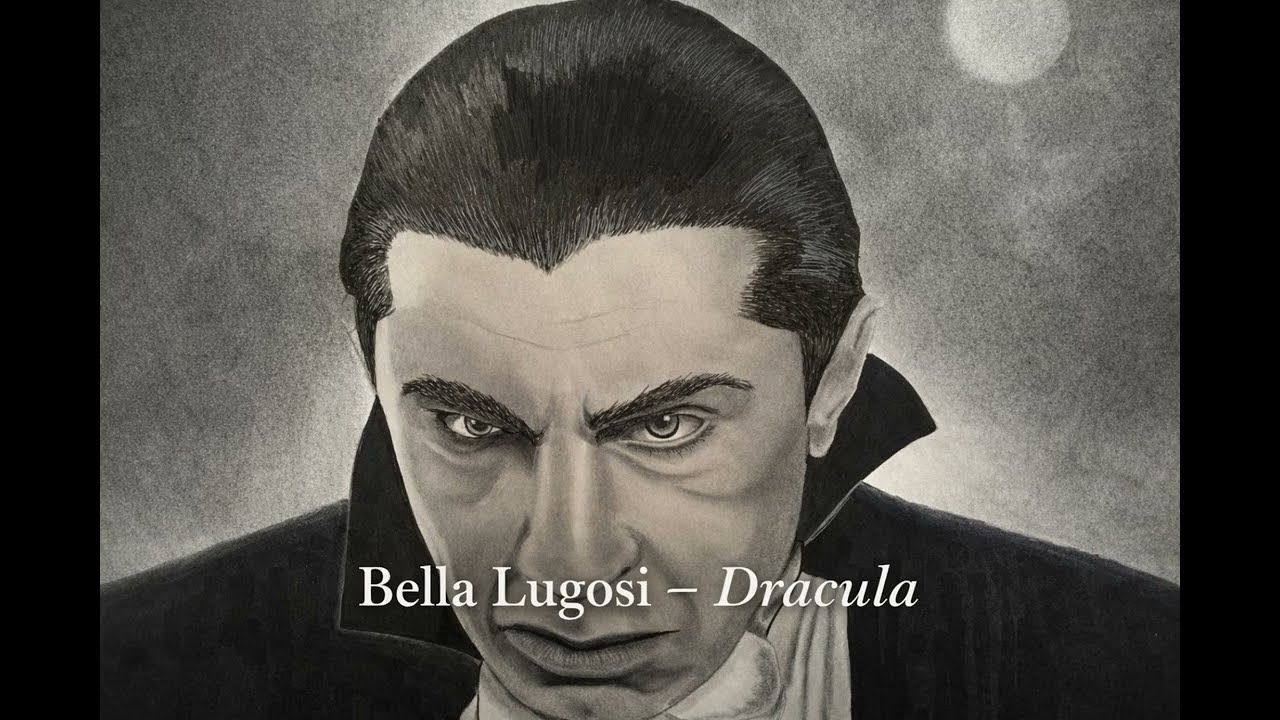 Bella Lugosi Dracula — Graphite & Ink Portrait (Universal Horror Tribute)