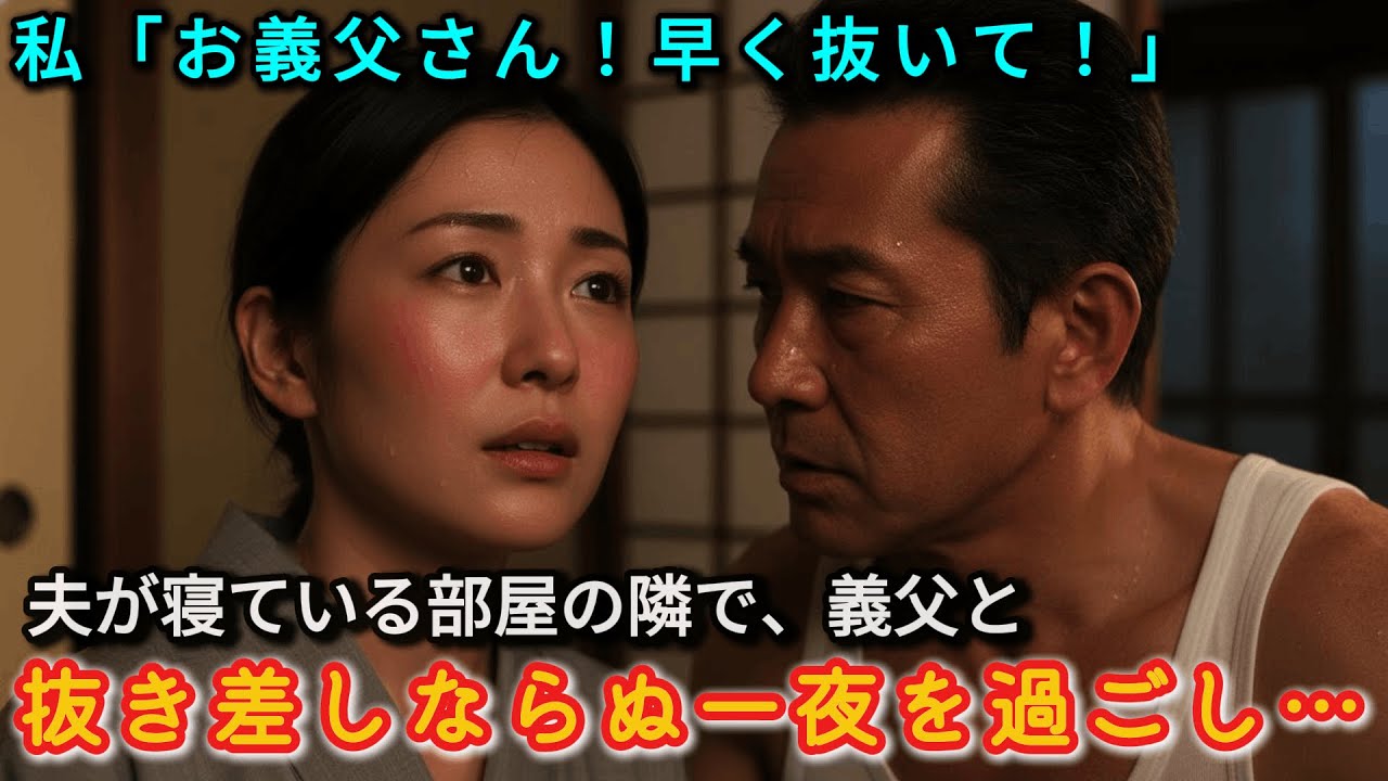 「お義父さん！困りました！」夫が風邪で寝ている夜、義父との予想外の出来事