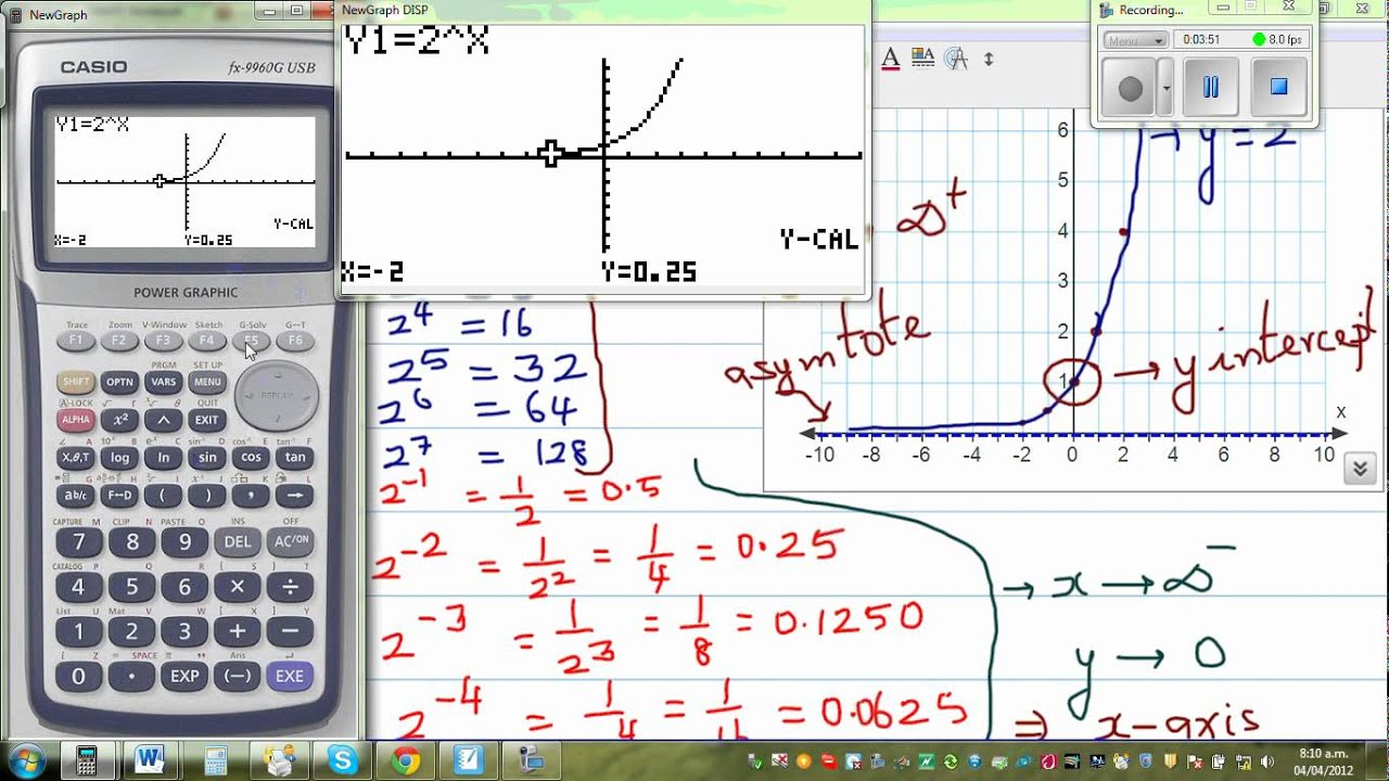 Graphing growth and decay curves