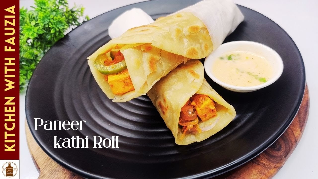 Paneer Kathi Roll Recipe | Paneer recipe | Roll Recipe | Kitchen with Fauzia #cooking #recipe #food