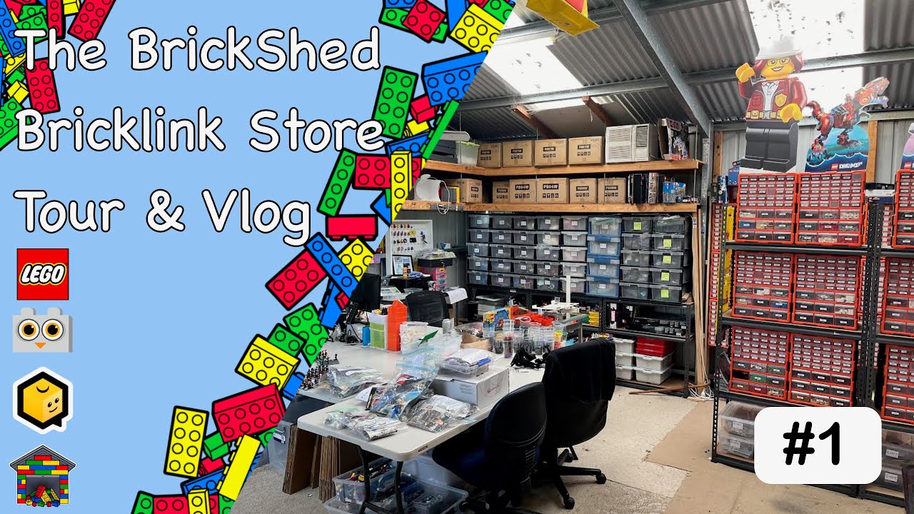 The BrickShed Bricklink Store Tour & Vlog - Bricklink Seller VLOG #1