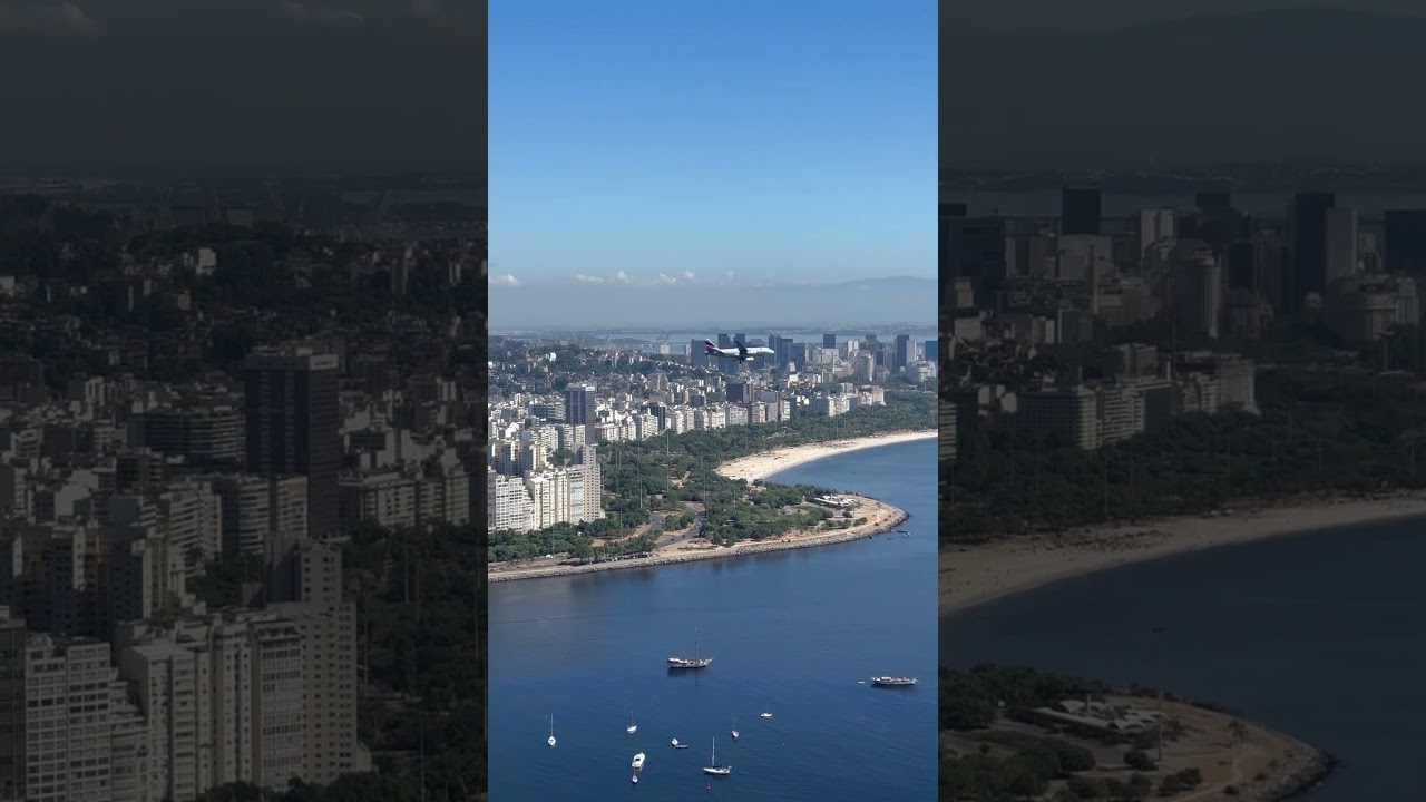 LATAM flight lands at Santos Dumont Airport (SDU) in Rio de Janeiro