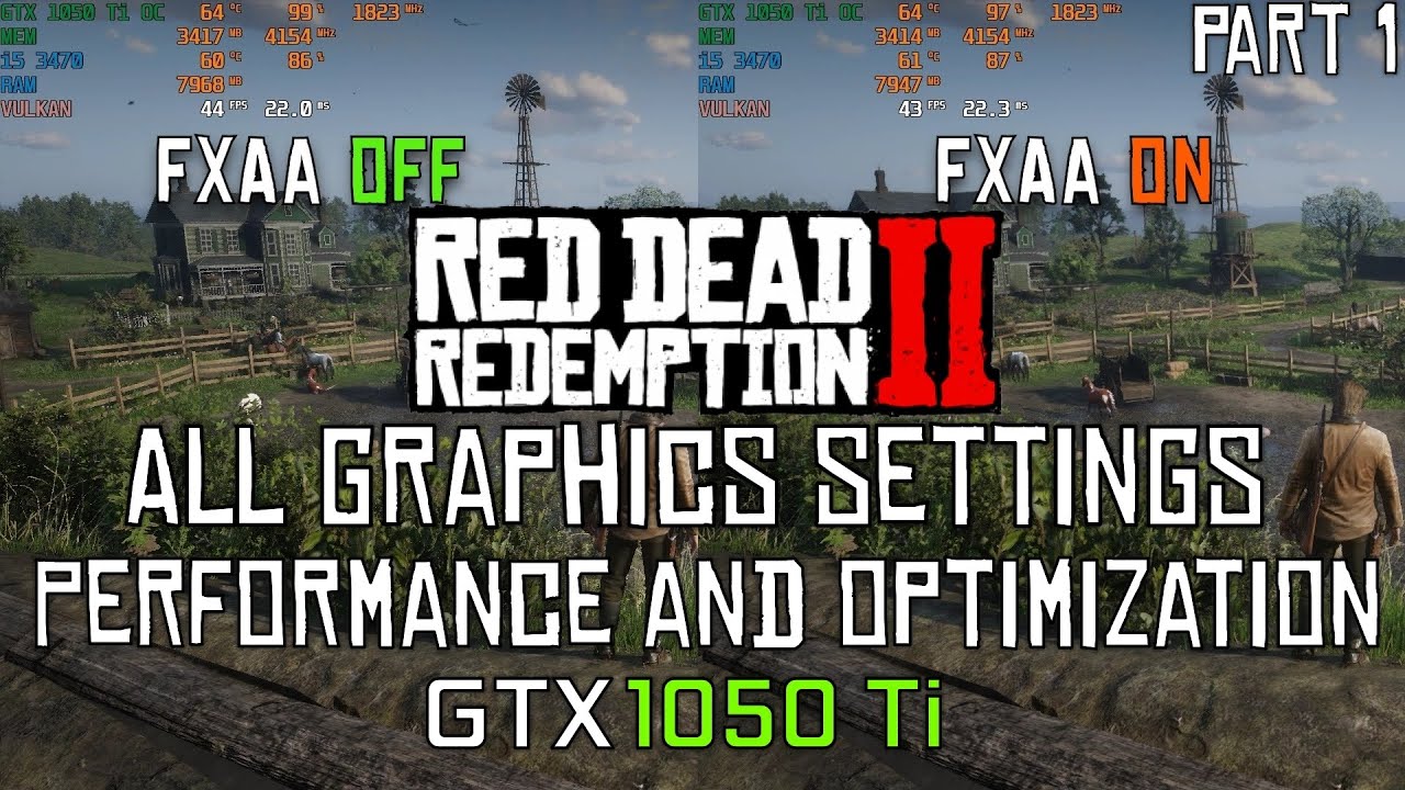 Red Dead Redemption 2 ALL GRAPHICS SETTINGS PERFORMANCE AND OPTIMIZATION | GTX 1050 Ti OC | PART 1