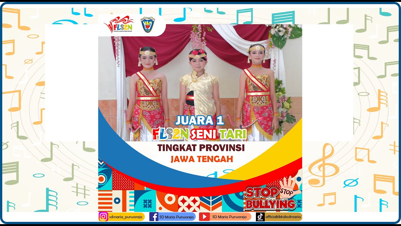 Tari Damen Juara 1 Tingkat Provinsi Jawa Tengah 2024 FLS2N Seni Tari SD Maria Purworejo