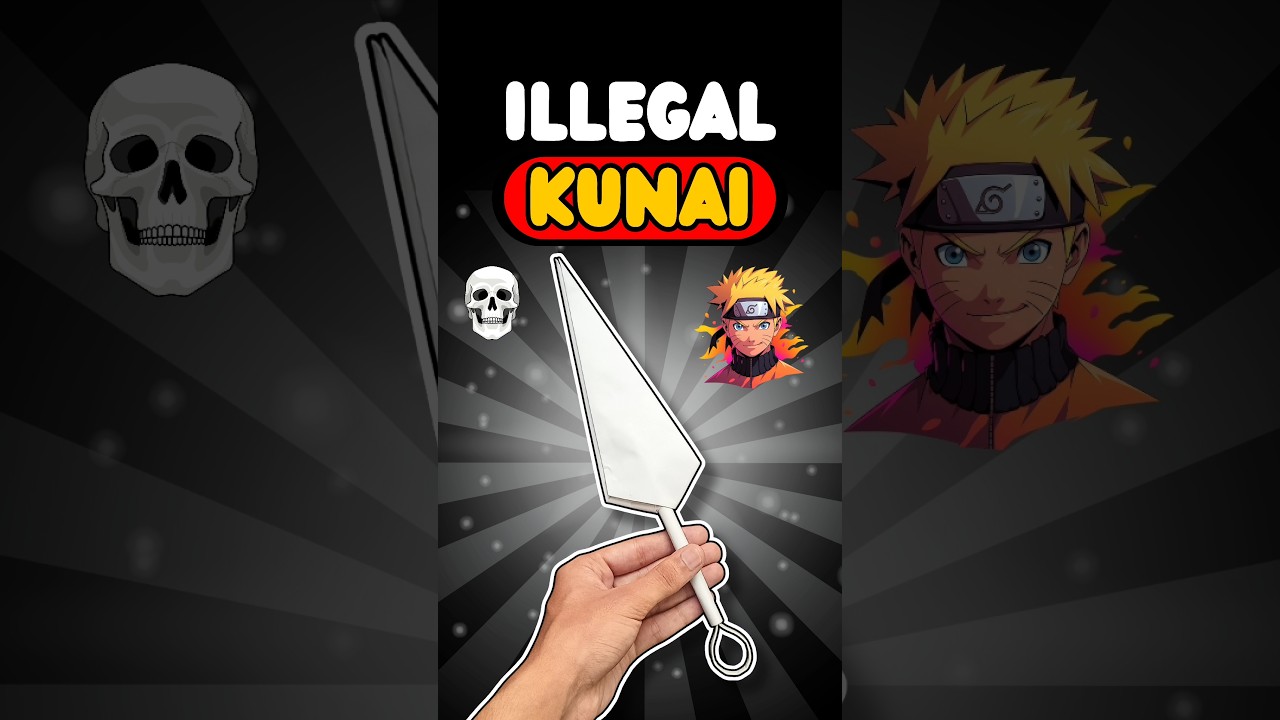 Illegal Paper Kunai💀🔪 Naruto Kunai Tutorial
