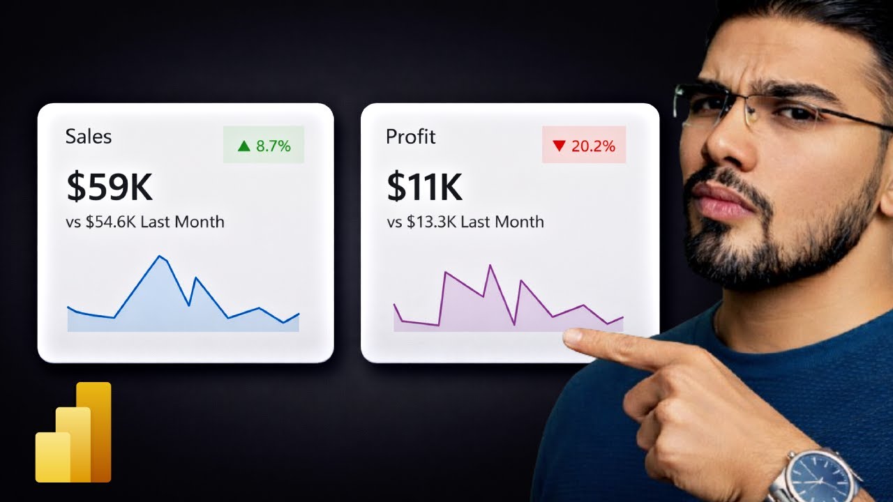 Карточка KPI в Power BI: создавайте наглядные визуализации KPI, как профессионалы.