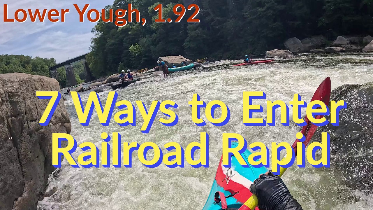 7 Ways to Enter Railroad Rapid on the Lower Yough at 1.92, 2024-07-21
