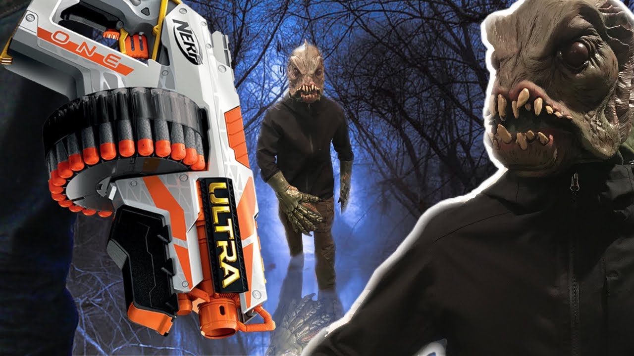 Mystery Backyard Creature From The Creek!! Sneak Attack Nerf War!!