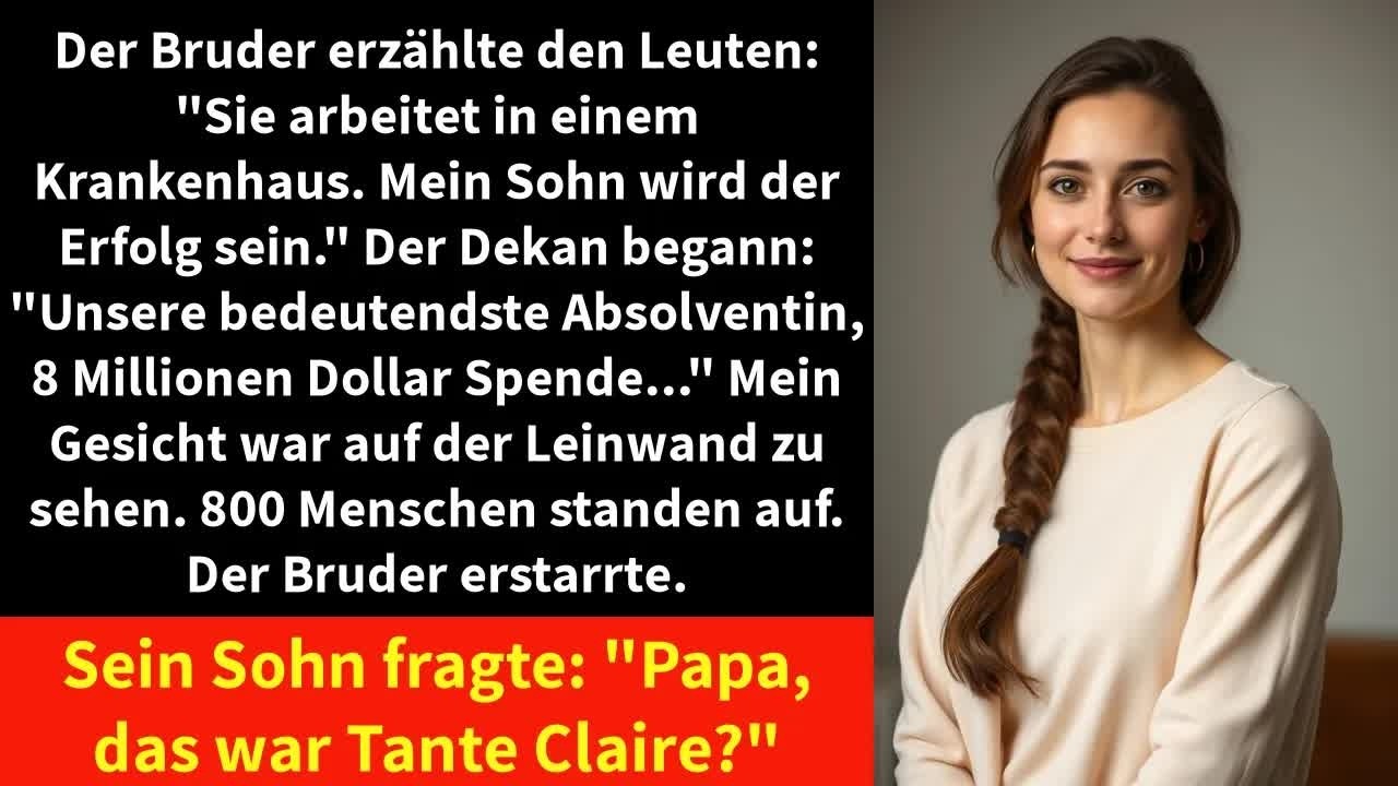 Der Bruder erzählte den Leuten： ＂Sie arbeitet in einem Krankenhaus. Mein Sohn wird der Erfolg sein.＂