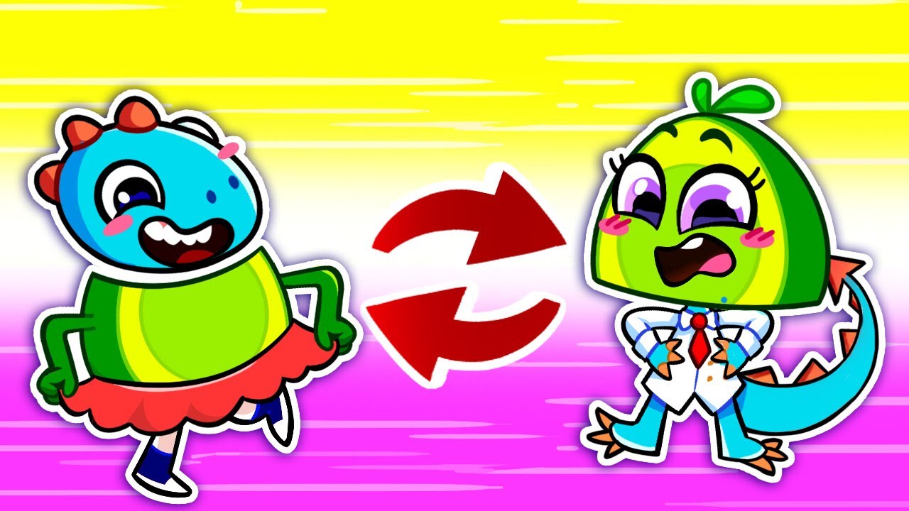 Swap Lives for a Day 👔👗Where Is My Body? Body Puzzle Game For Kids | Dinosaur & Aliens | PP Family