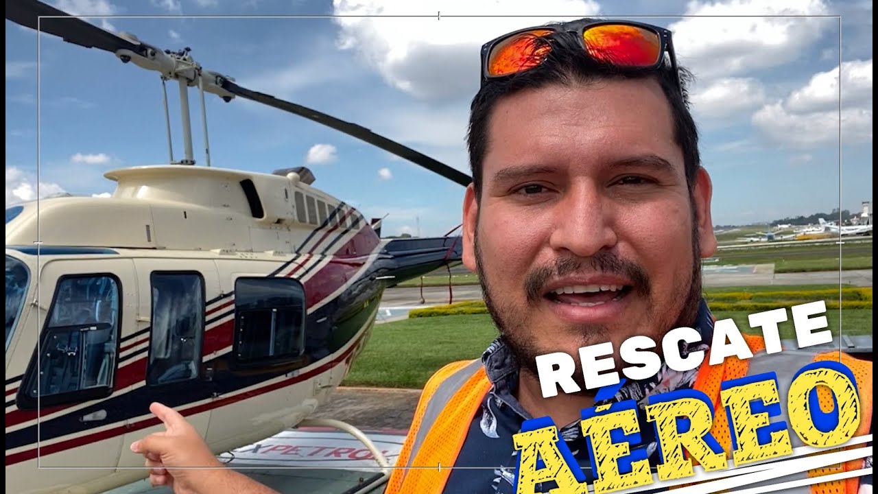 CÓMO SE REALIZA UN RESCATE AÉREO? | 2 personas COLGADAS de un Helicóptero.