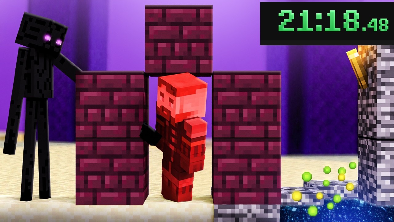 Enderman zabił mnie przez ścianę w Minecraft Speedrun 💀