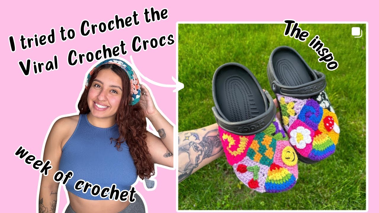CROCHET CROCS | CROCHET WITH ME | CROCHET CROC COVERS | WEEK OF CROCHET