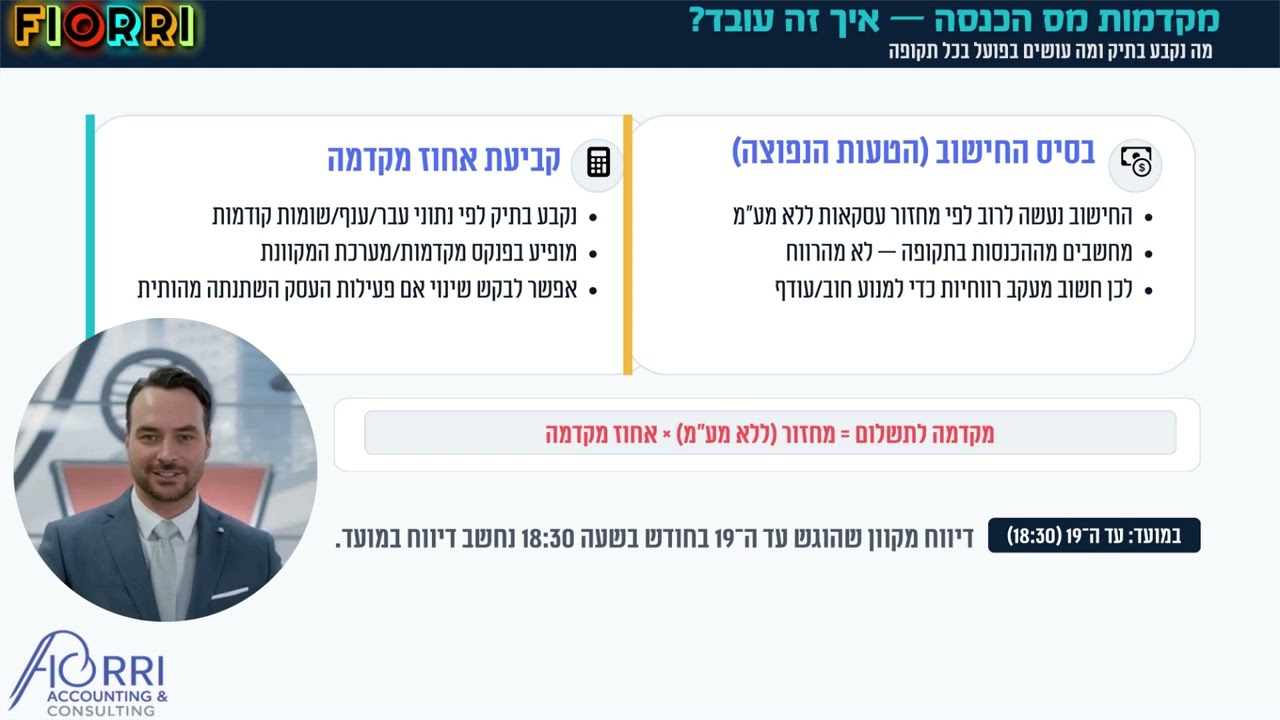 מיסוי הכנסות.מקדמות למס הכנסה