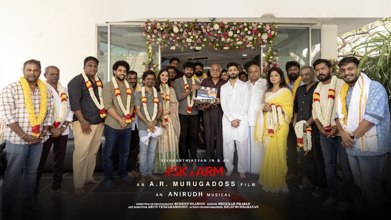 #SKxARM Pooja Ceremony | Siva Karthikeyan, Rukmini Vasanth | A R Murugadoss | Anirudh Ravichander