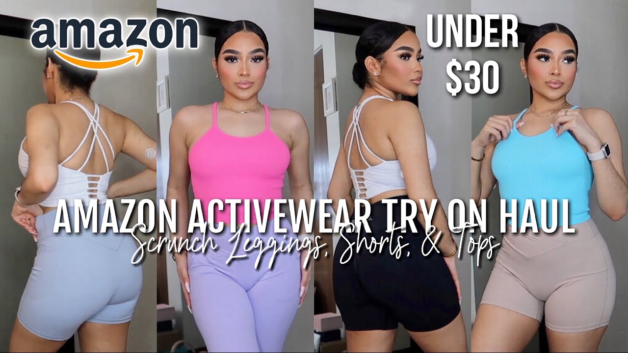 MUST HAVE AFFORDABLE AMAZON ACTIVEWEAR & LEGGINGS | SUNZEL TRY ON HAUL!