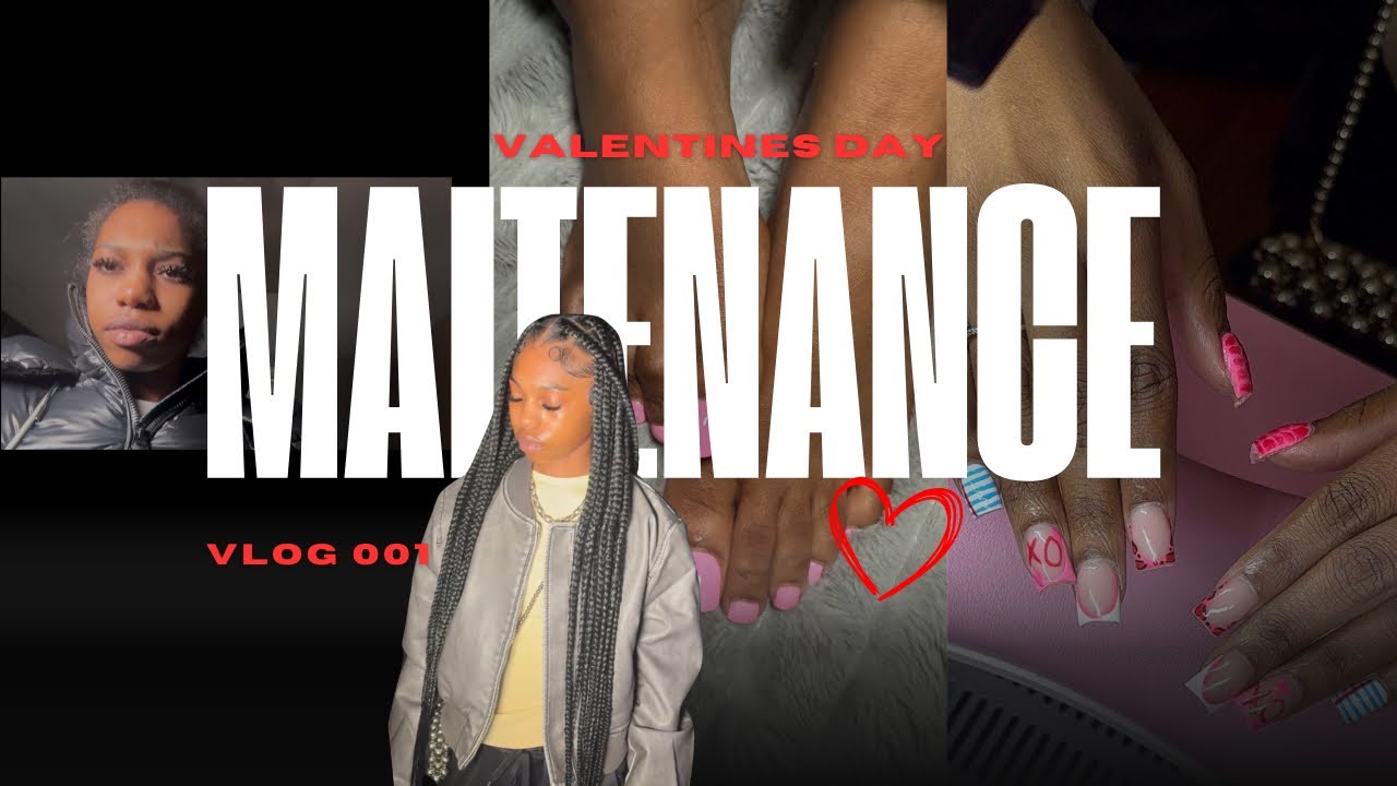 V-Day Maintenance Vlog😍🫧💅🏾 | Hair, Nails, Lashes, Etc | My First Vlog !!!